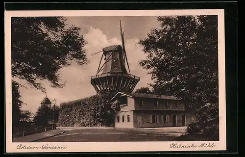 AK Potsdam, Sanssouci, Historische Windmühle