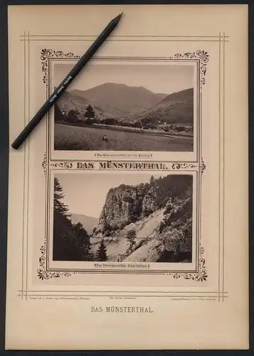 Fotografie C. Clare, Freiburg, Ansicht Münstertal / Schwarzwald, Blick in das Ober und Unter Münstertal, Scharfenstein