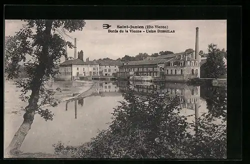 AK Saint Junien, Bords de la Vienne, Usine Desselas