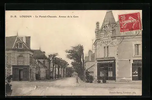 AK Loudun, Le Portail-Chaussée, Avenue de la Gare