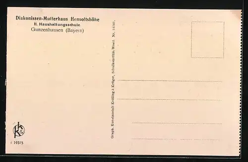 AK Gunzenhausen (Bayern), Diakonissen-Mutterhaus Hensoltshöhe, II. Haushaltungsschule, Schwestern im Freien