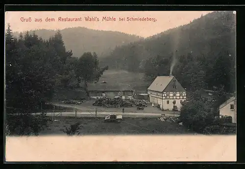 AK Schmiedeberg i. Erzgeb., Restaurant Wahl`s Mühle