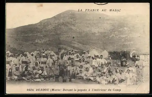 AK Debdou, Devant la popote á l`interieur du Camp