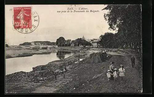 AK Dax, L`Adour, vue prise de la Promenade des Baignots