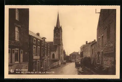 AK Beauraing, Rue de l`Eglise et de la Grotte