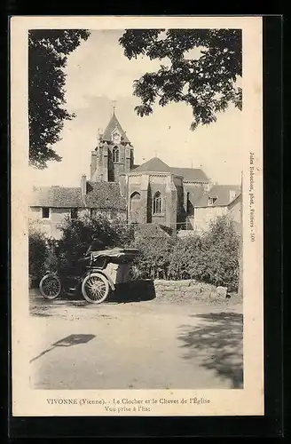 AK Vivonne, Le Clocher et le Chevet de l`Eglise