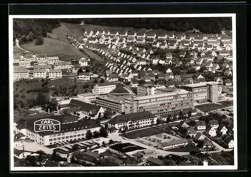 AK Oberkochen Württ., Carl Zeiss Werk aus der Vogelschau