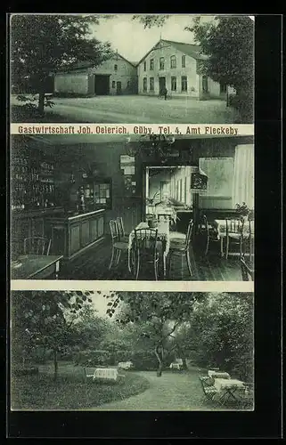 AK Güby, Gasthaus von Joh. Oelerich