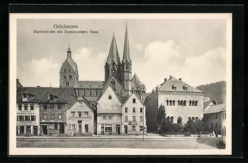 AK Gelnhausen, Marienkirche mit Romanischem Haus