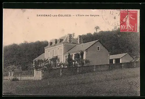 AK Savignac-les-Églises, l'École des Garcons