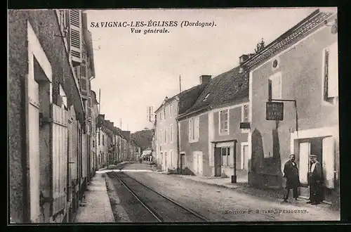 AK Savignac-les-Églises, Vue générale