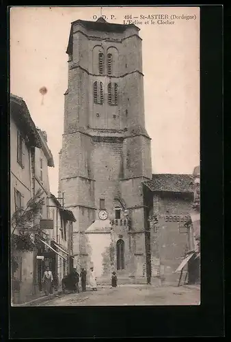 AK Saint-Astier, L`Eglise et le Clocher