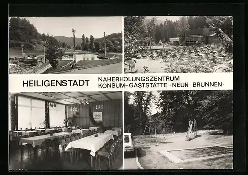 AK Heiligenstadt, Konsum-Gaststätte Neun Brunnen, Aussenanlage und Spielplatz