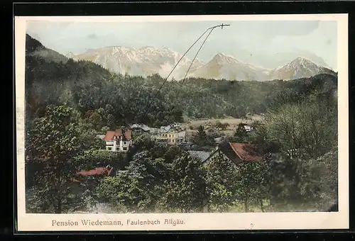 AK Faulenbach /Allg., Pension Wiedemann mit Bergpanorama