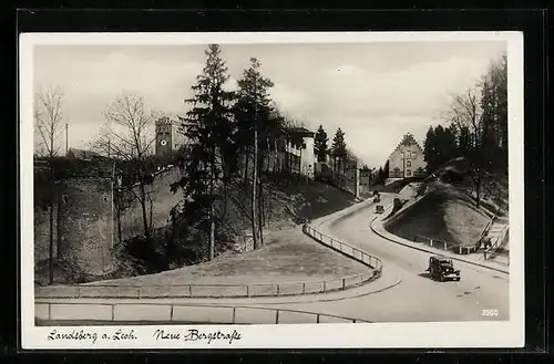 AK Landsberg /Lech, Neue Bergstrasse mit Autos