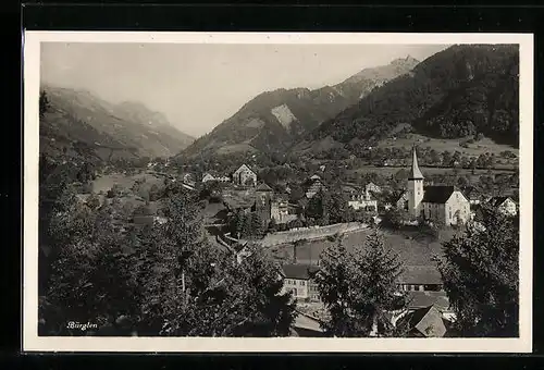 AK Bürglen, Ort aus der Vogelschau