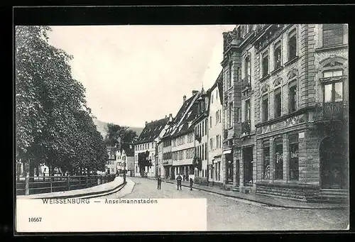 AK Weissenburg, Anselmannstaden, Strassenpartie