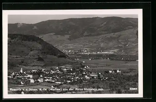 AK Rossatz a. d. Donau, Ort von der Ruine Dürnstein