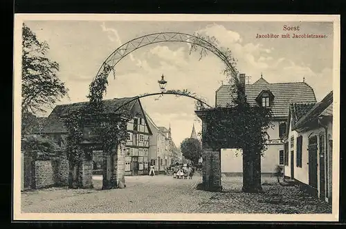 AK Soest, Jacobitor mit Jacobistrasse