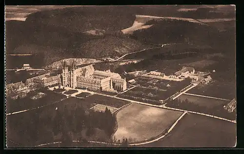 AK Maredsous, Abbaye-Vue prise en avion