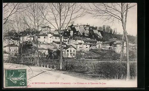 AK Aubeterre-sur-Dronne, Le Chateau et le Quartier St-Jean
