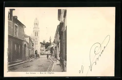 AK Les Ormes, Rue de l`Eglise