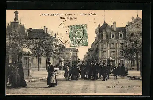 AK Chatellerault, Hotel de Ville, Hotel Moderne