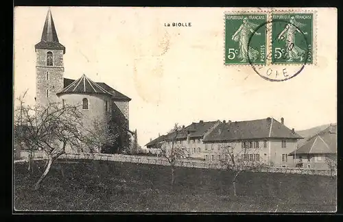 AK La Boille, Ortsansicht mit Kirche