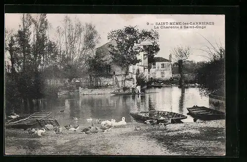 AK Saint-Meme-les-Carrières, la Charente à Saint-Onge