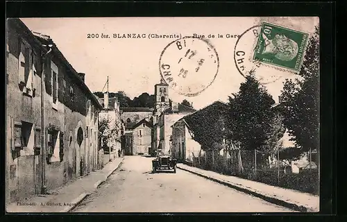 AK Blanzac, Rue de la Gare