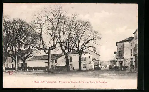 AK Beaulieu, un Coin du Champ de Foire et Route de Confolens