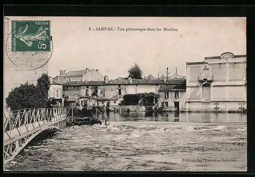 AK Jarnac, Vue pittoresque dans le Moulins