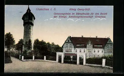 AK Glauchau i. S., Ansicht vom König Georg-Stift