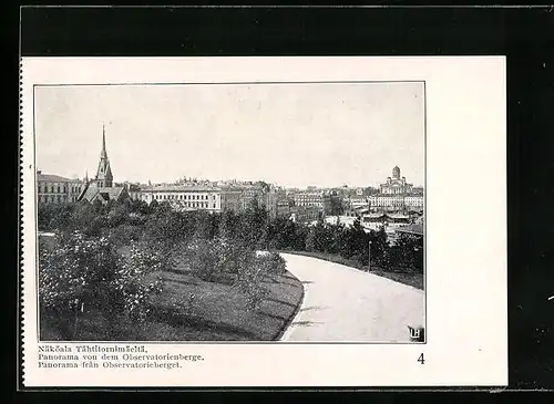 AK Helsinki, Panorama vom Observatorienberge