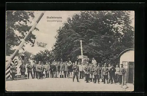 AK Skalmierzyce, Soldaten und Polizisten am Grenzübergang