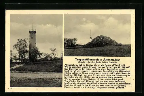 AK Altengrabow, Truppenübungsplatz mit Turm
