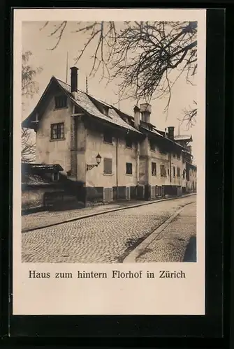 AK Zürich, Haus zum hintern Florhof, Hirschengraben 32