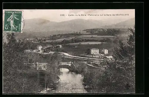 AK Vertolaye, Panorama sur la Gare de Vertolaye