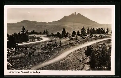 AK Nürburg, Nürburgring - Karussell mit Nürburg