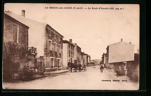 AK Le Breuil-sur-Couze, La Route d`Issoire