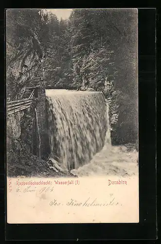 AK Dornbirn, Rappenlochschlucht, Wasserfall (1)