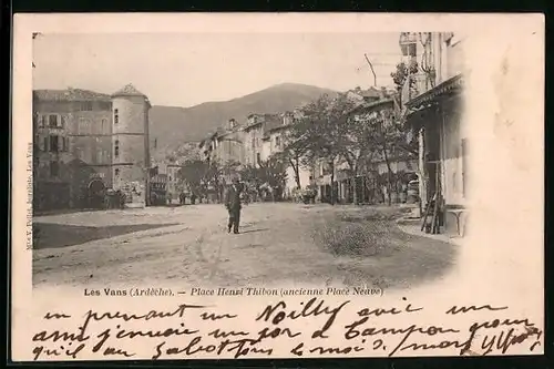 AK Les Vans, Place Henri Thibon (ancienne Place Neuve)