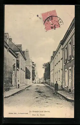 AK Le Grand-Lucé, Rue du Mans