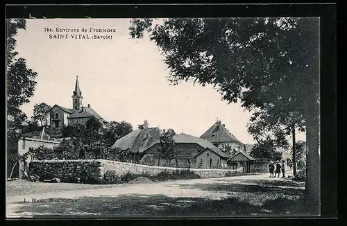 AK Saint-Vital, Ortsansicht mit Kirche