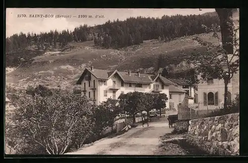 AK Saint-Bon, Strassenpartie im Ort