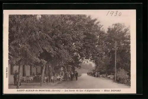 AK Saint-Alban-de-Montbel, Les bords du Lac d`Aiguebelette-Hotel Duport