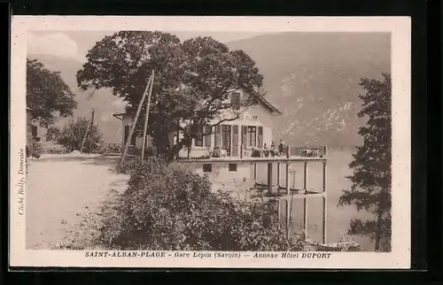 AK Saint-Alban-Plage, Gare Lèpin, Annexe Hotel Duport