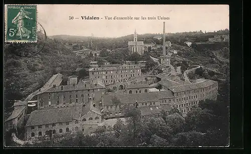 AK Vidalon, Vue d'ensemble sur les trois Usines