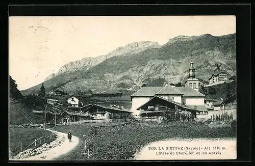 AK La Giettaz, Entree du Chef-Lieu et les Aravis