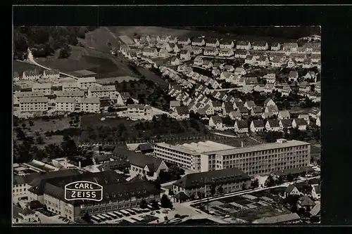 AK Oberkochen in Württ., Stadtansicht mit dem Werk Carl Zeiss